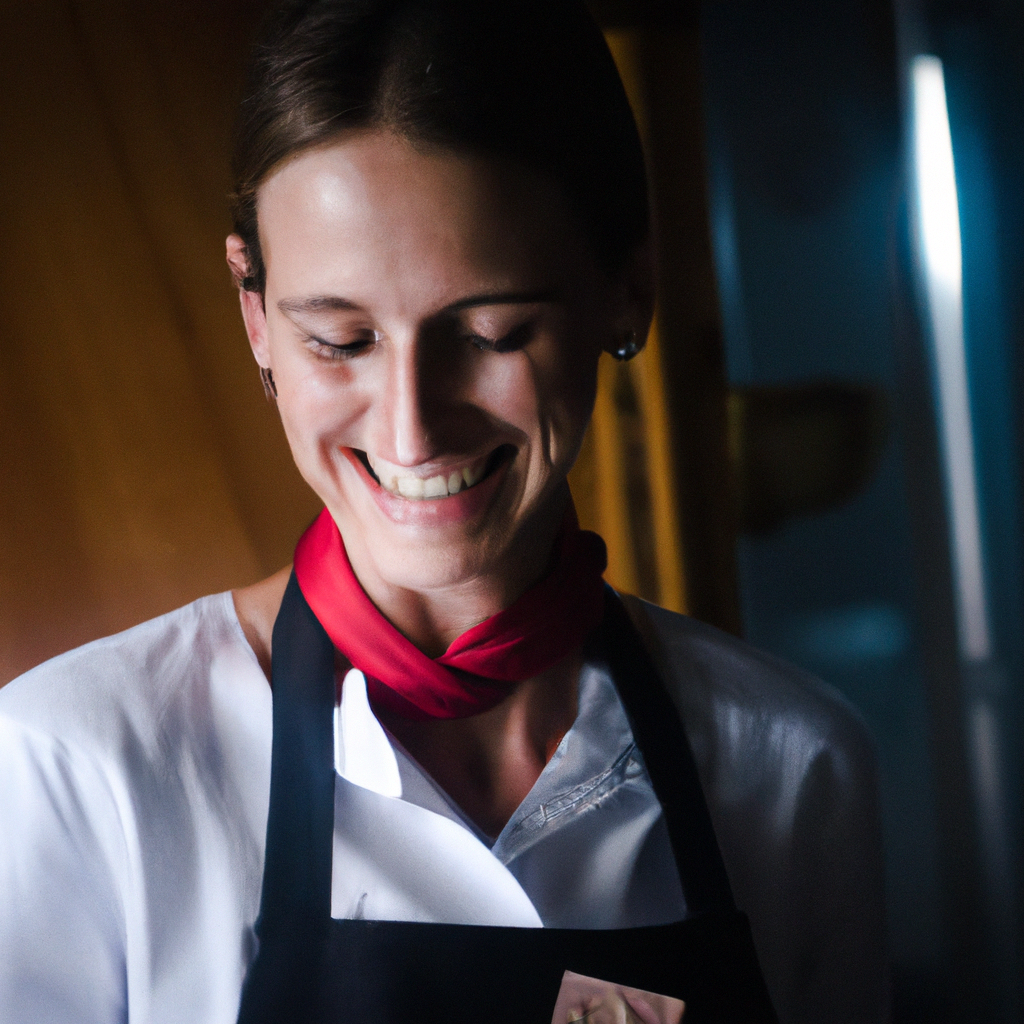 Retrato de chocolatera artesana en taller